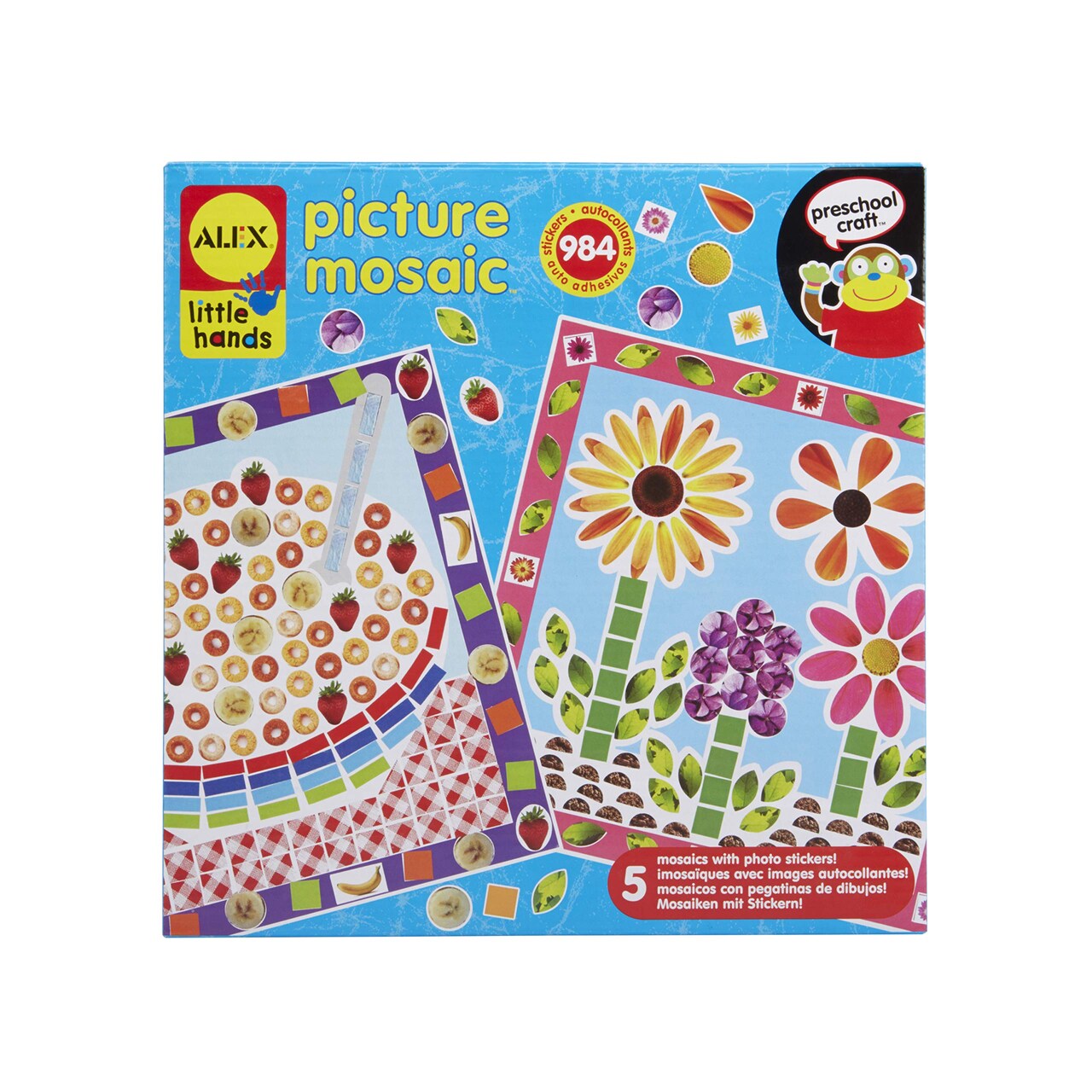 ALEX Toys Alex Little Hands: Picture Mosaic, Kids Toddler Art and Craft Activity, Peel and